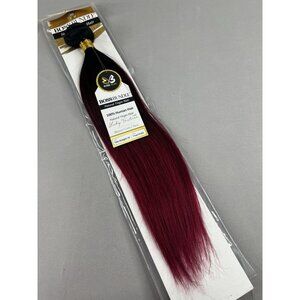 18” Boss Bundles TTNat/9JBG Burgundy Ombre Straight 100% Human Hair Extensions